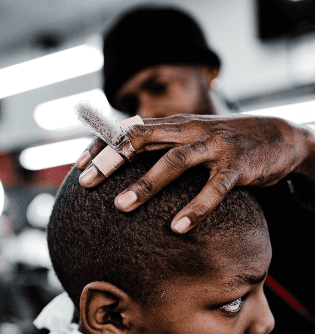 Corte realizado en la barbería, ejemplo 4